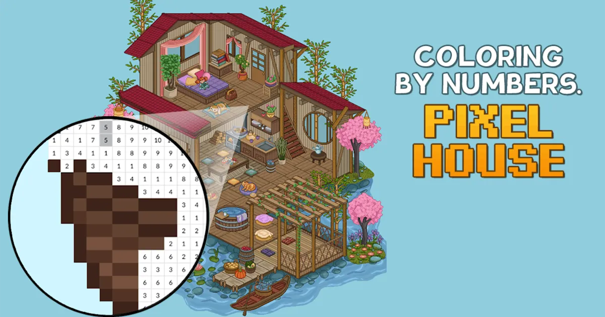 Coloring by Numbers: Pixel House