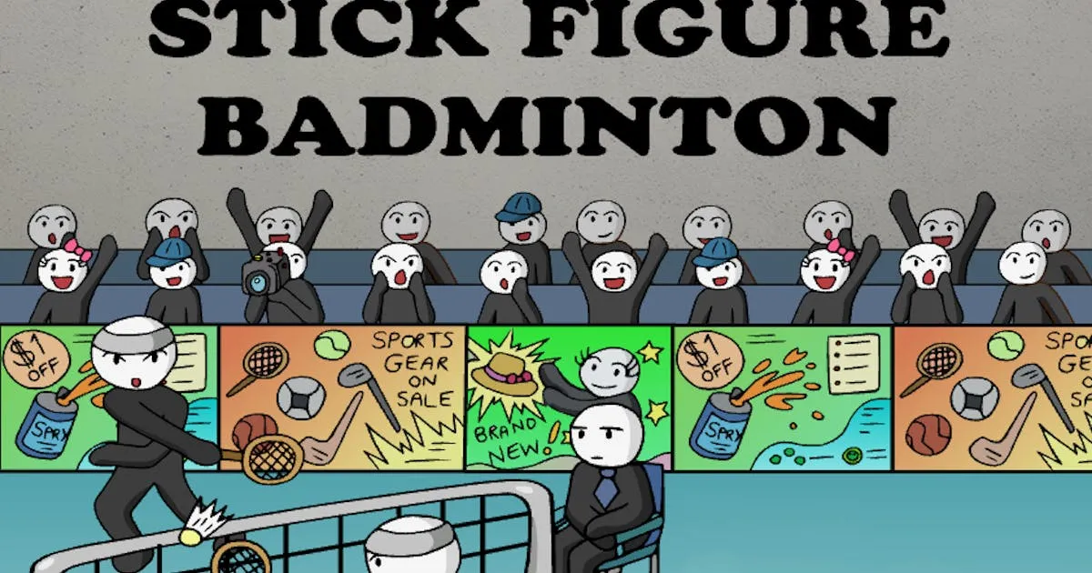 Stick Figure Badminton