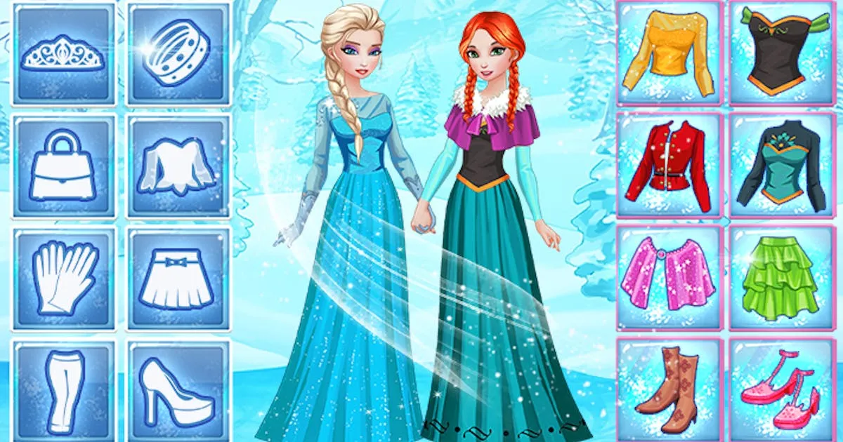 Elsa & Anna's Icy Dress Up