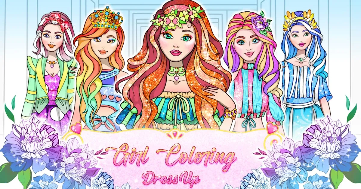 Girl Coloring Dress Up