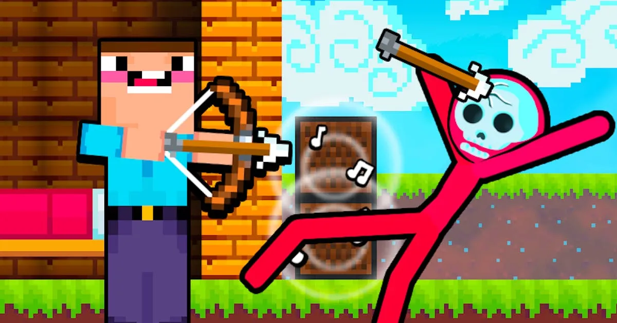 Noob Archer vs Stickman Zombie